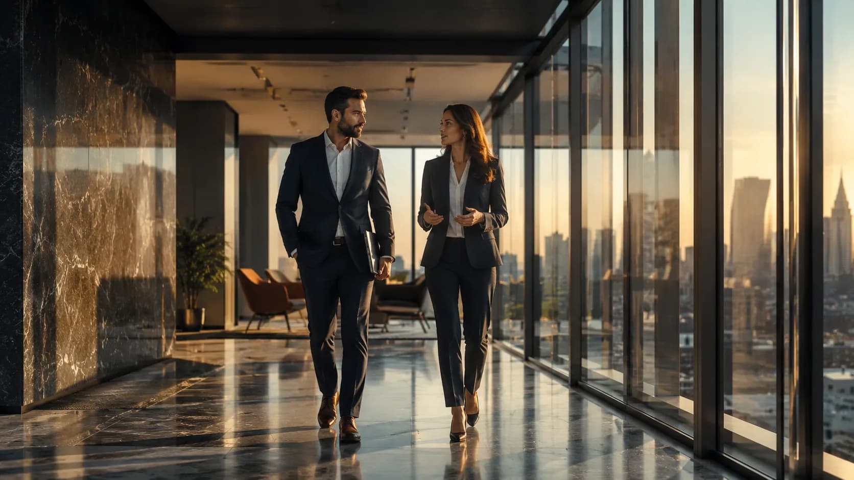 Modern office corridor